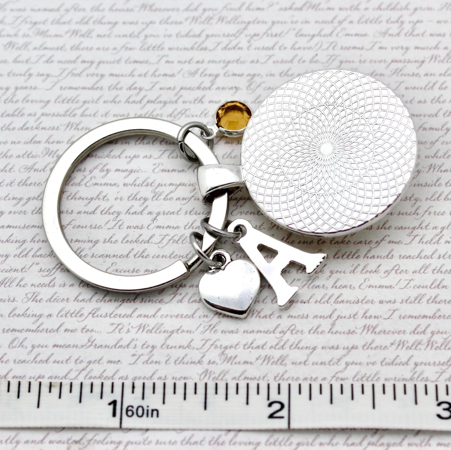 keep me in your heart pooh keyring reversed