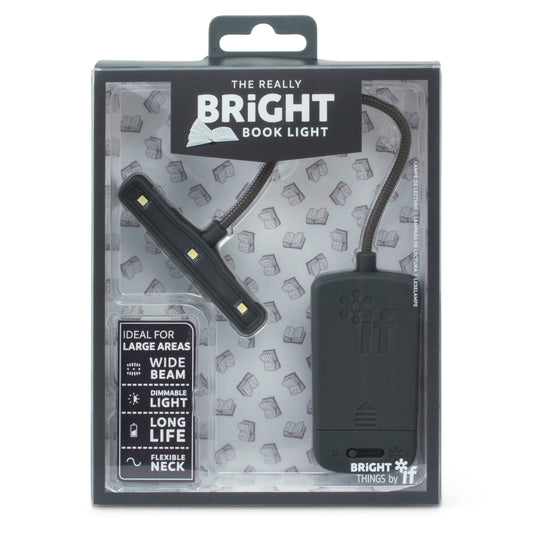 Black book light with packaging on a white background