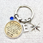 Keychain with quote and charms 