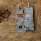 Blue farm fabric bookmark | Bookmark & Co