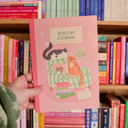 50 page 'cat reading journal' front cover | Bookmark & Co | perfect for younger readers