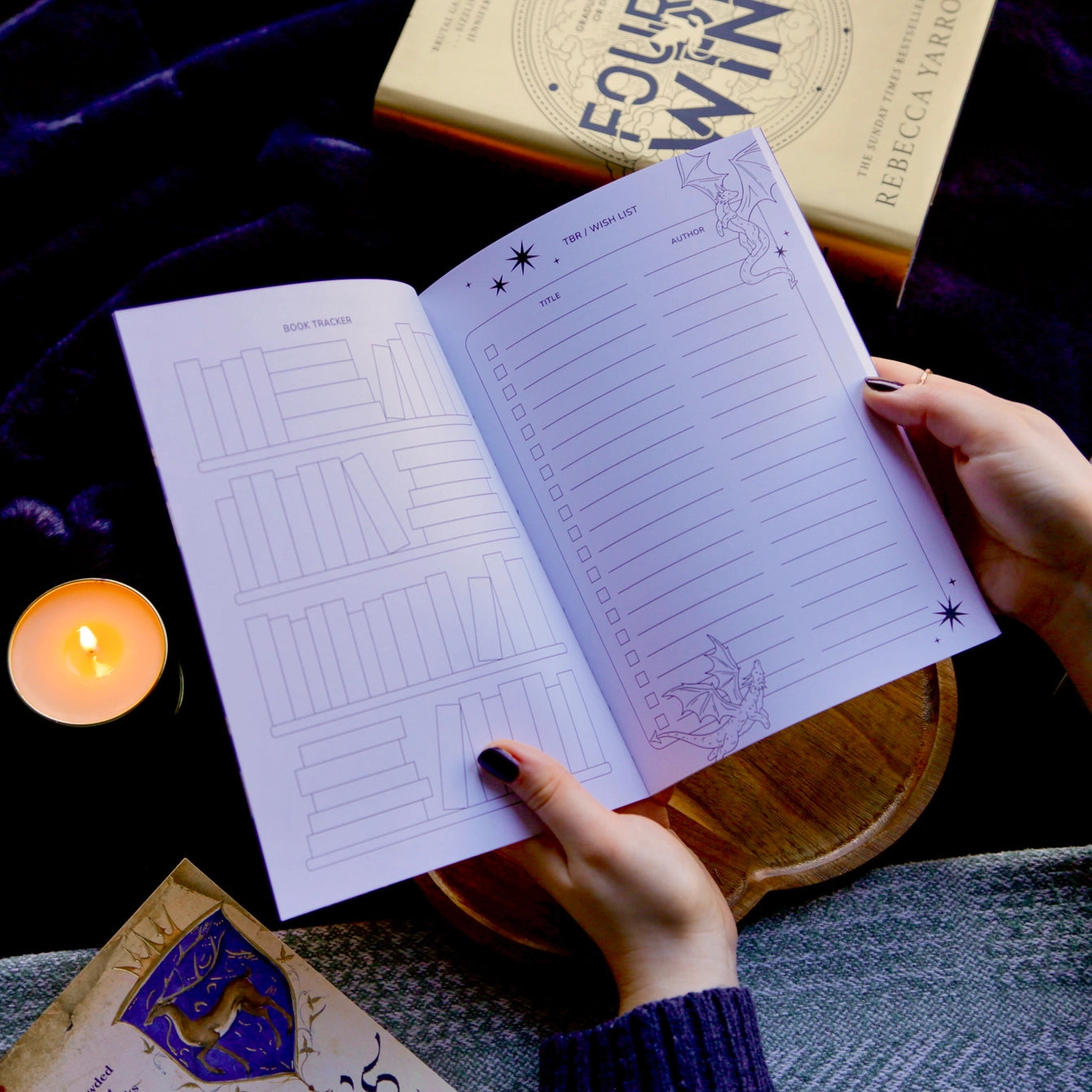 50 page 'dragon reading journal' book tracker pages | Bookmark & Co 