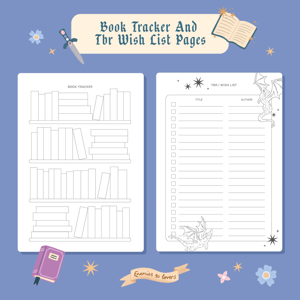 50 page 'dragon reading journal' inside pages | Bookmark & Co | perfect for younger readers