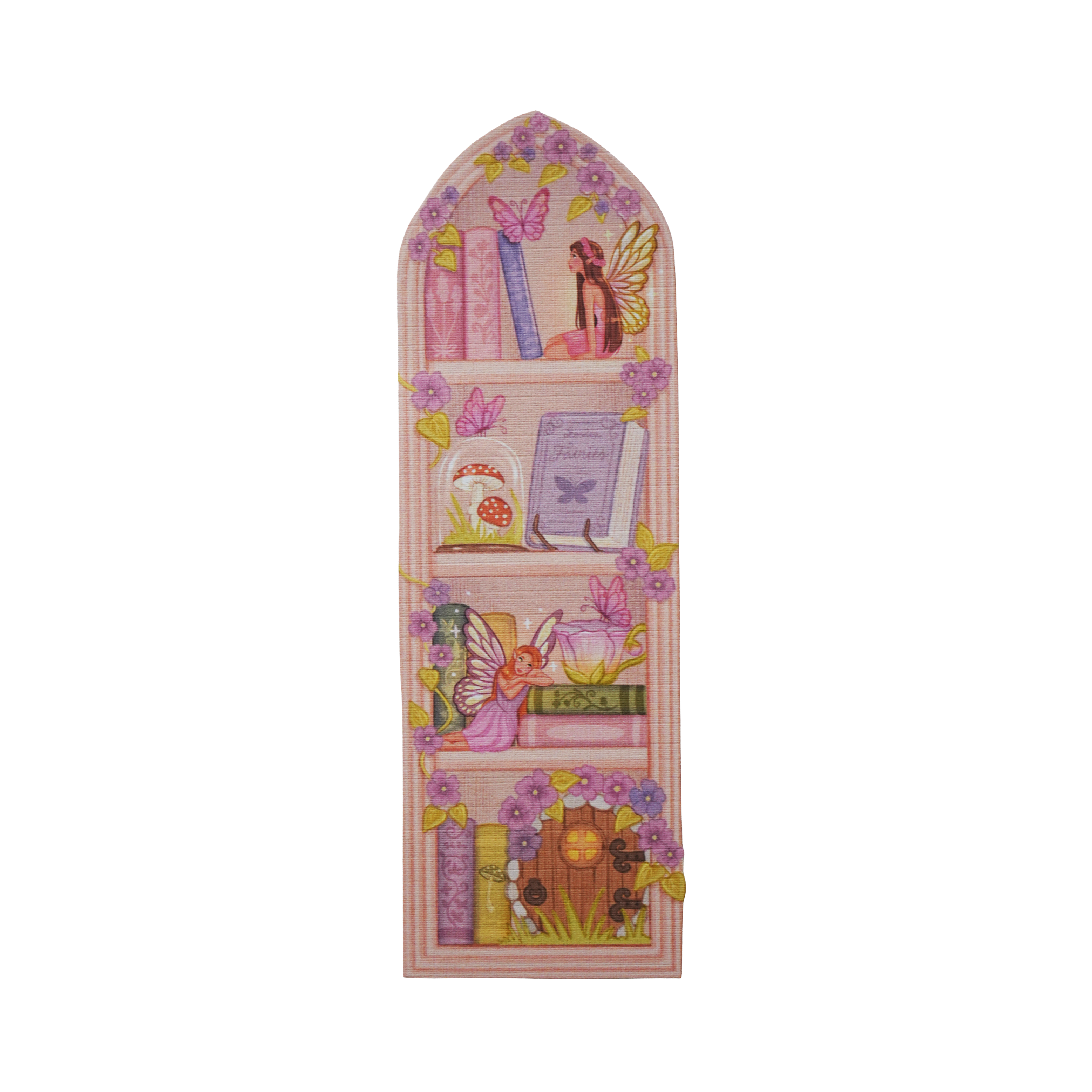 Fairy Bookshelf Arched Window bookmark