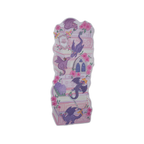 Decorative pink and purple dragon book stack bookmark on white 