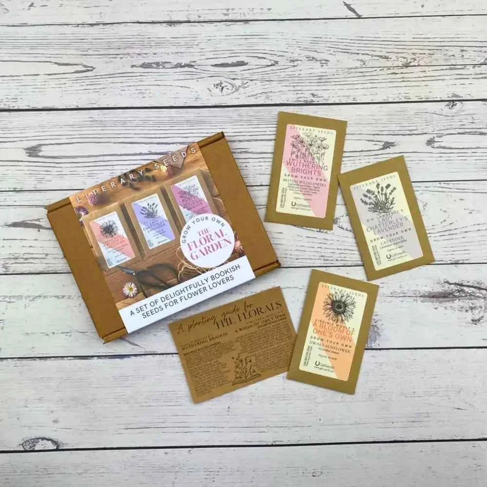 Literary based flower seeds in packaging | Bookmark & Co