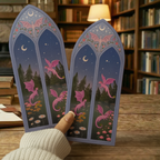 Purple Dragon Arched Window Bookmark