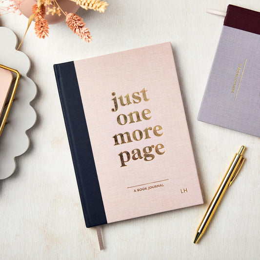 Just one more page pink journal front cover | Bookmark & Co