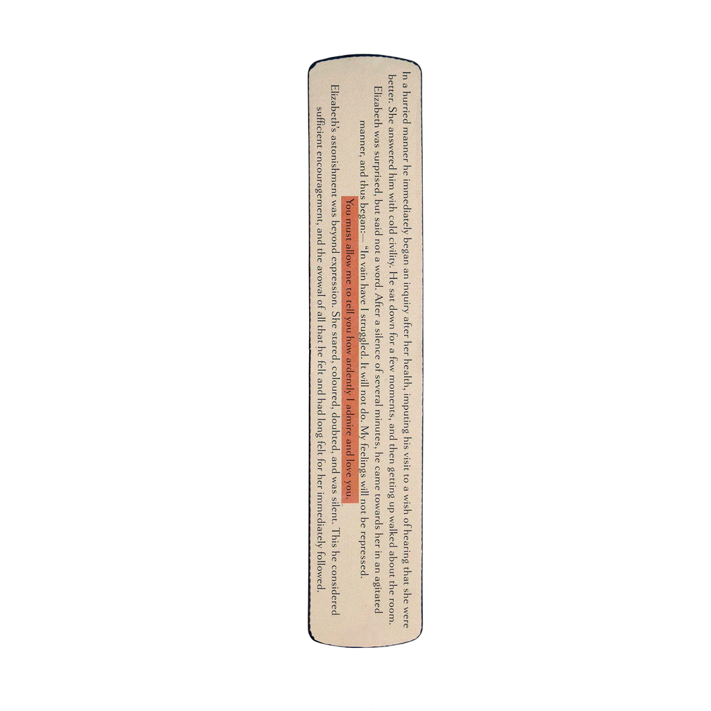 Pride & Prejudice bookmark rear | Bookmark & Co