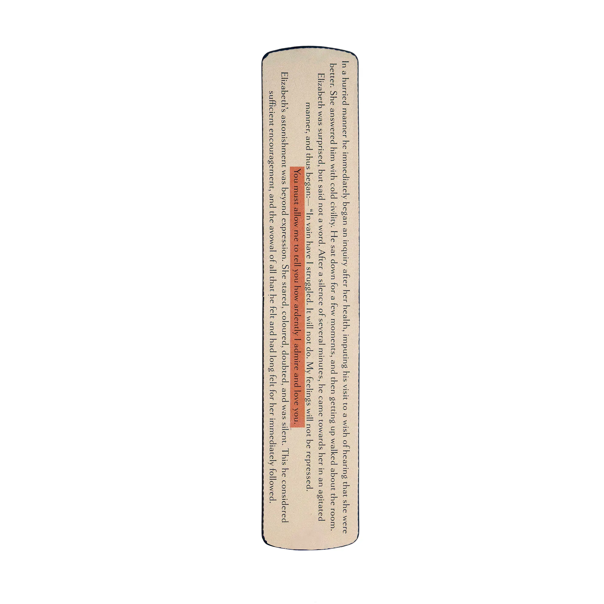 Pride & Prejudice bookmark rear | Bookmark & Co
