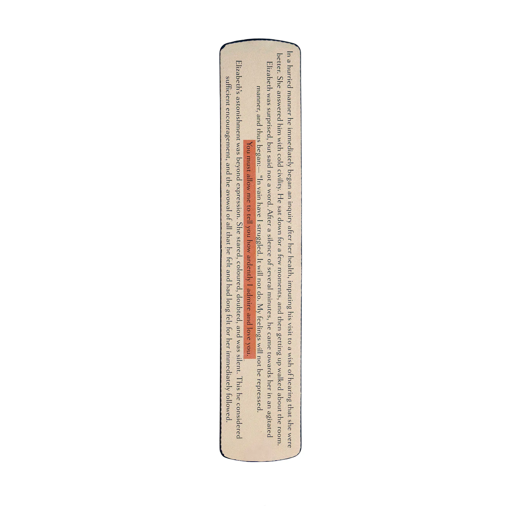 Pride & Prejudice bookmark rear | Bookmark & Co