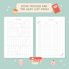 Cream and green 50 page reading journal inside pages | Bookmark & Co | perfect for younger readers
