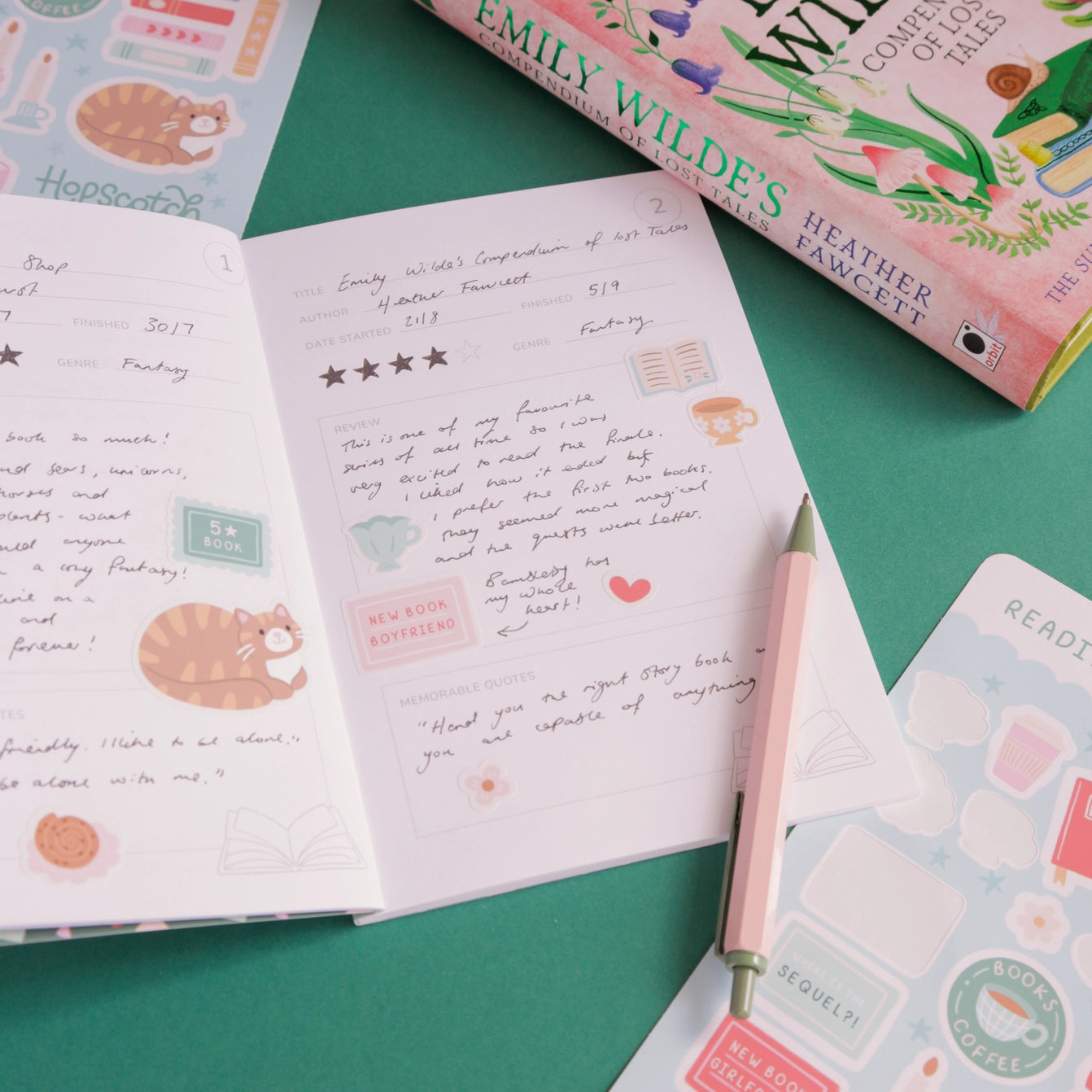 Cream 50 page reading journal| Bookmark & Co | perfect for younger readers