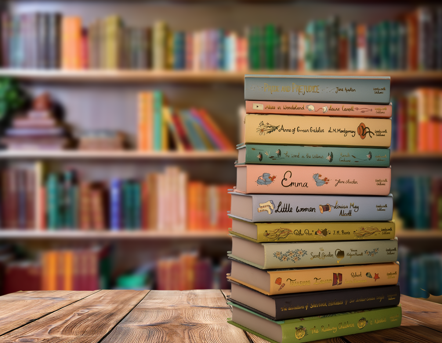 Stack of Wordsworth Collector's Edition books | Bookmark & Co