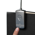 UFO booklight clipped to a book