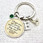 Keychain with wizard of oz quote
