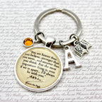 Keychain with motivational quote You Are Braver Than You Believe