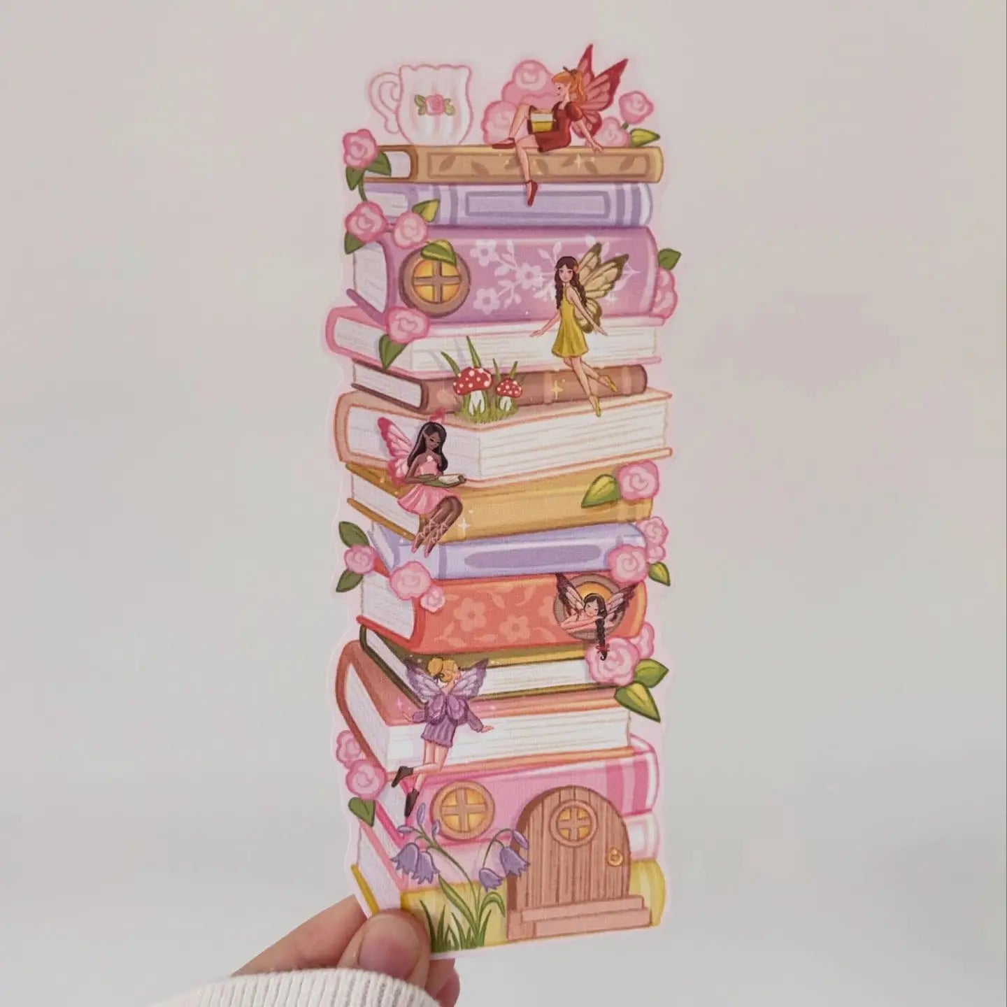 fairy stack bookmark in hand