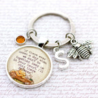Keychain with Winnie the Pooh quote