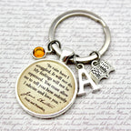 Keychain with quote and charms