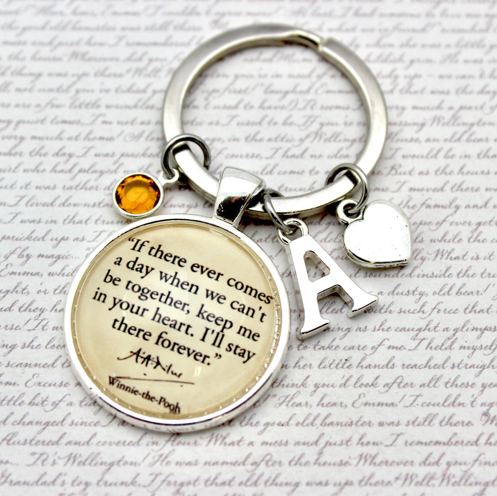 Keychain with pooh message 