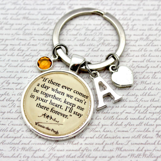 Keychain with pooh message 