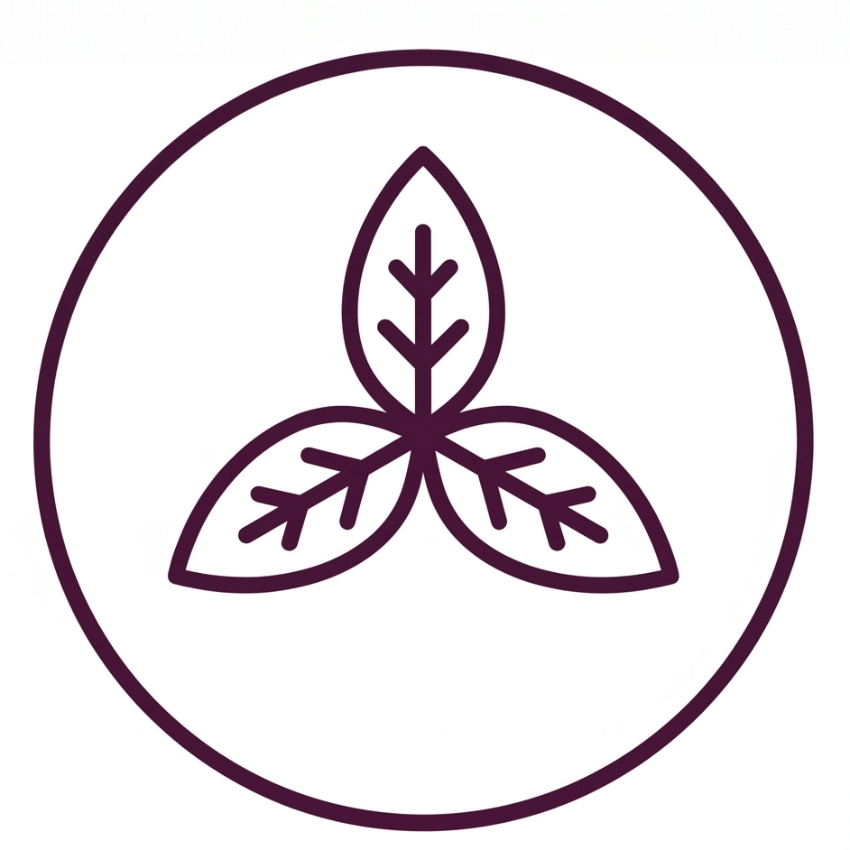 Paraben free logo with leaf design on a white background
